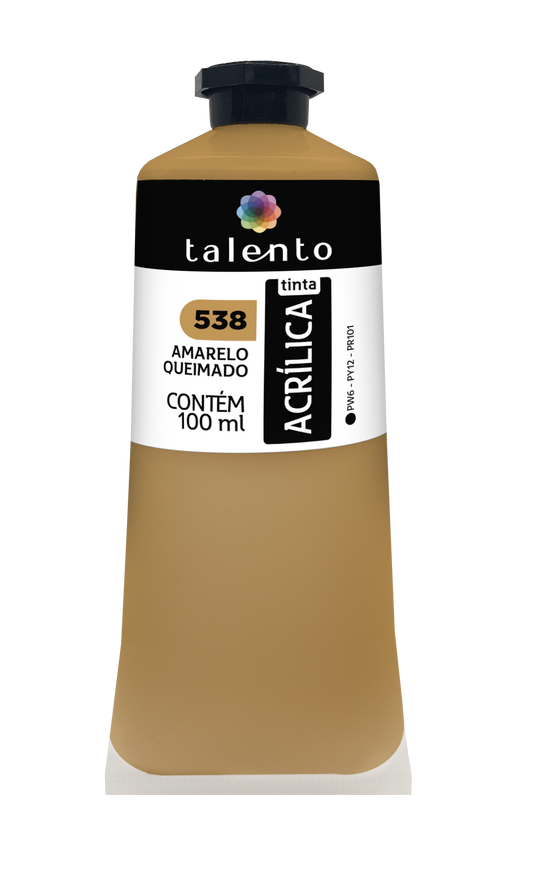 ACRILICA TALENTO 100ML 538 AMARELO QUEIMADO