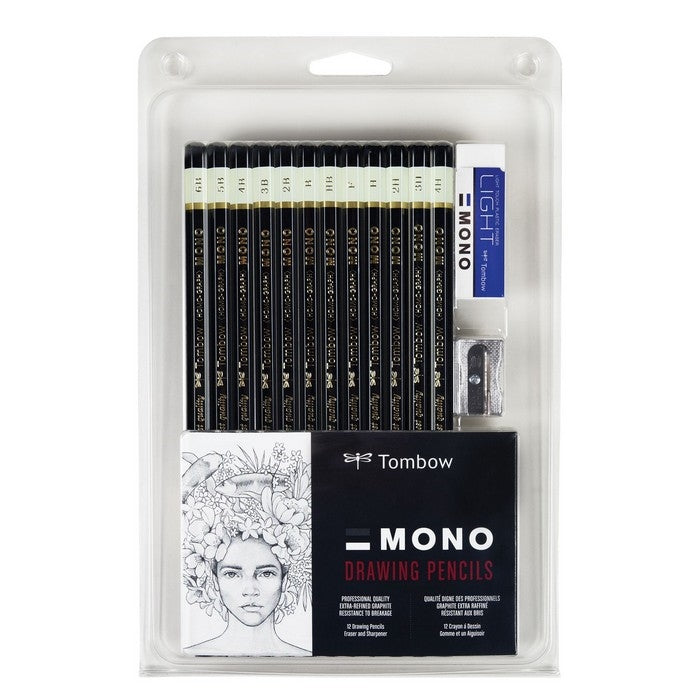 LAPIS GRADUADO TOMBOW MONO HOMO-GRAPH SET C/ 12 + ACESS