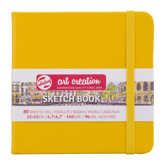 SKETCHBOOK TALENS GOLD YELLOW 12X12 80 FOLHAS