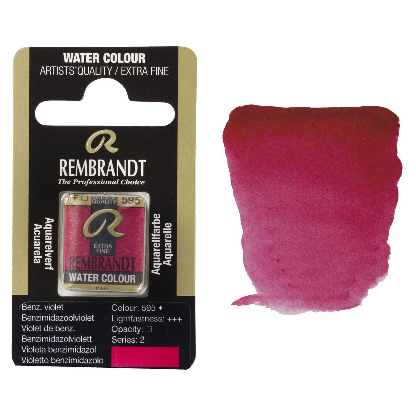 AQUARELA TALENS REMBRANDT HALF PAN 595 BENZ VIOLET S2