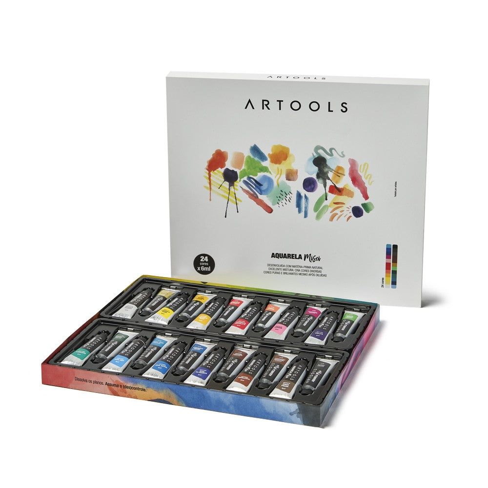 ESTOJO AQUARELA ARTOOLS MISCI 24 TUBOS 610627