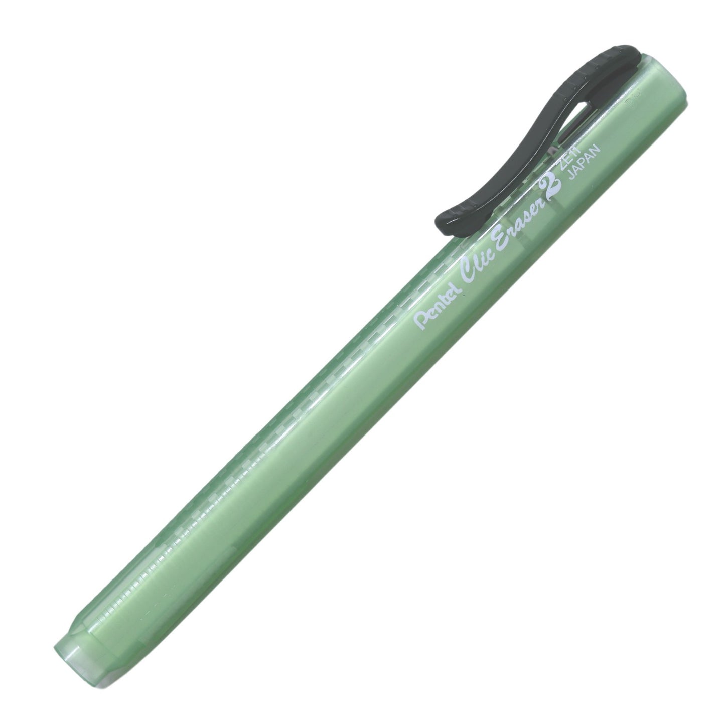 PORTA BORRACHA PENTEL CLICK ERASER 2 VERDE TRANSPARENTE