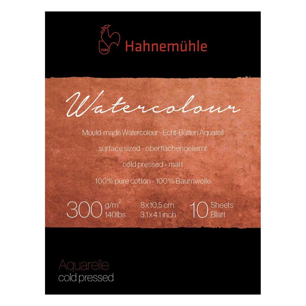 BLOCO HAHNEMUHLE COLLECTION WATERC 300G C PRESS 08x10,5cm 10F