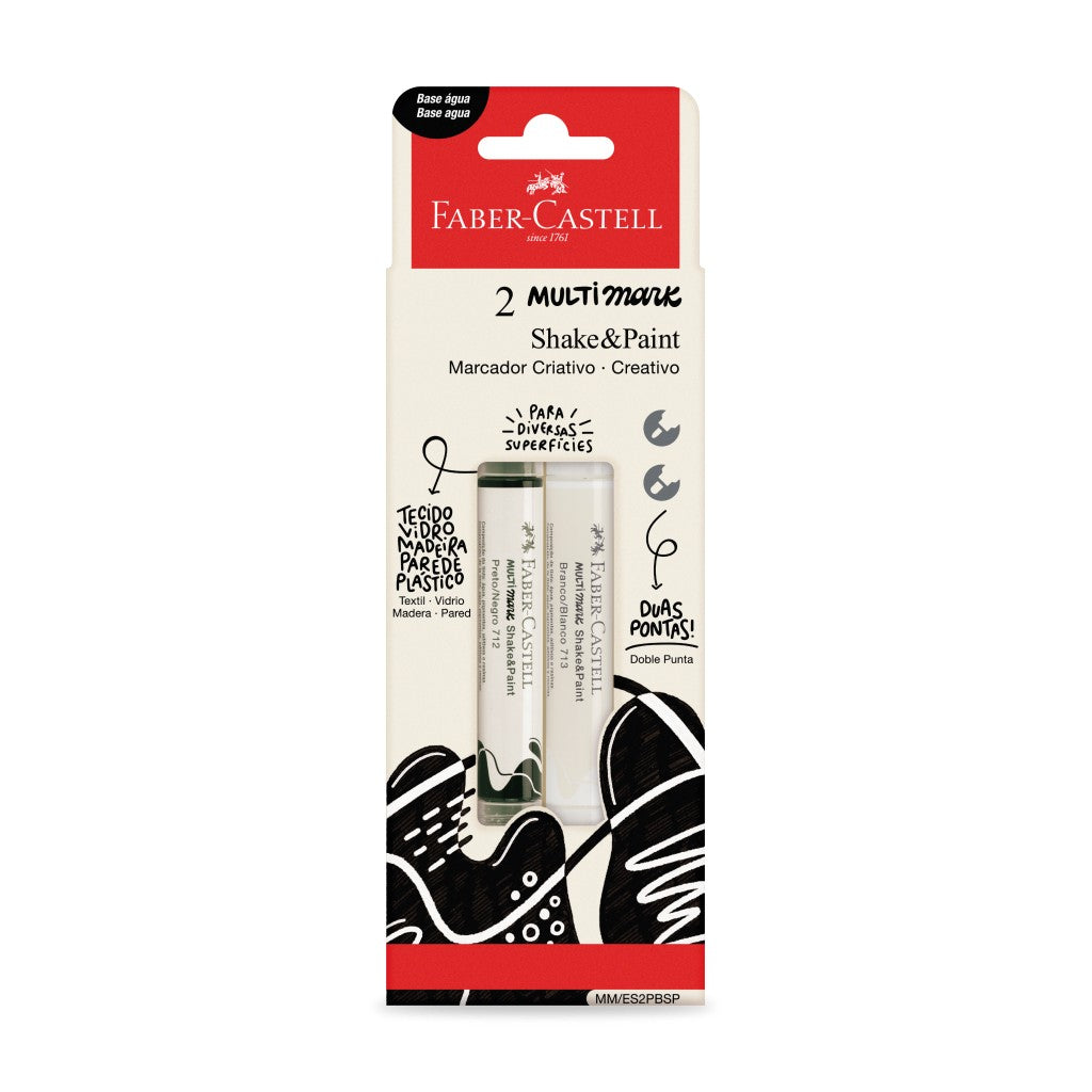 MARCADOR MULTIMARK PONTA DUPLA PRETO E BRANCO