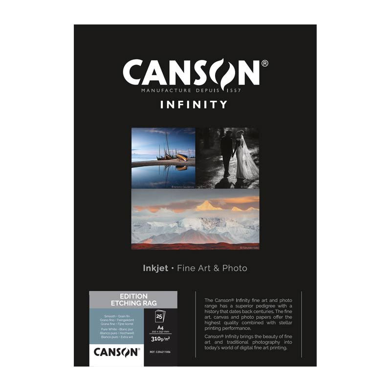 CANSON INFINITY EDITION ETCHING 310G A3+ 25 FOLHAS