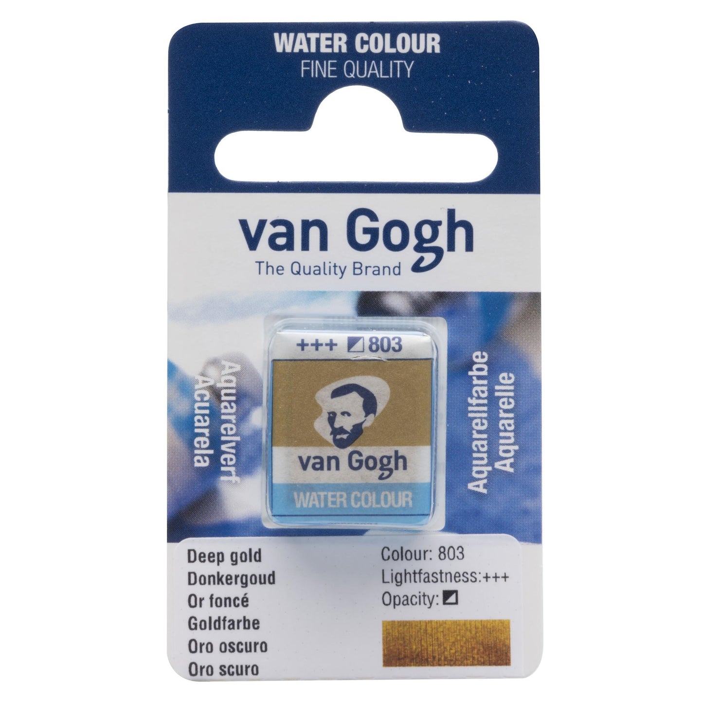 AQUARELA TALENS VAN GOGH HALF PAN 803 DEEP GOLD