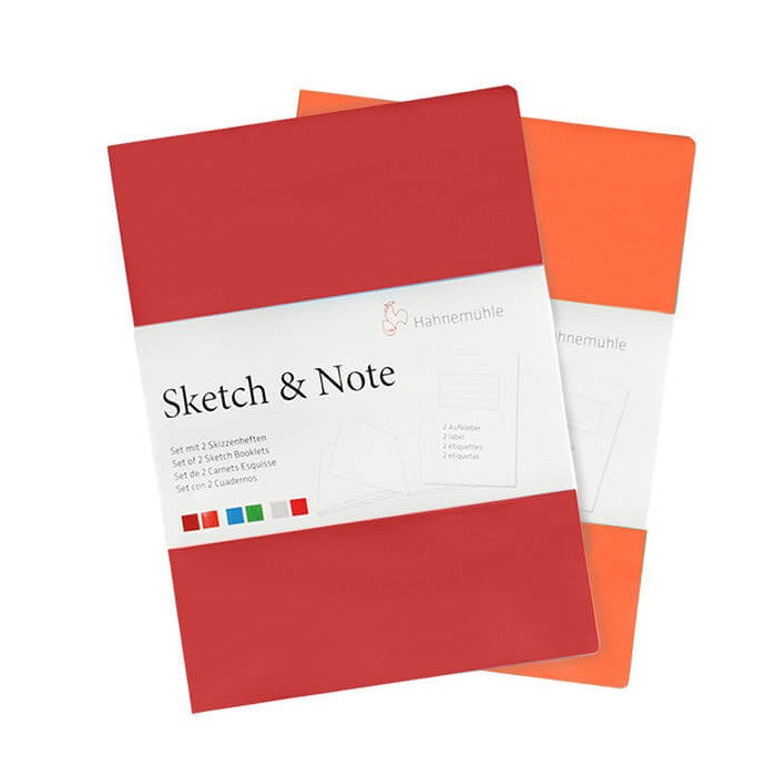SKETCH NOTE HAHNEMUHLE A4 125g/m2 RED/ORANGE 20 FOLHASx2