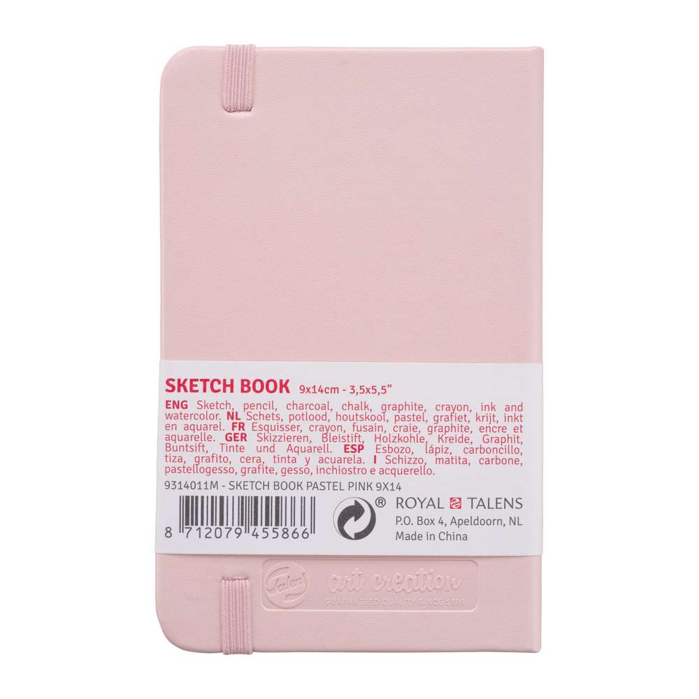 SKETCHBOOK TALENS PASTEL ROSE 09X14 80 FOLHAS