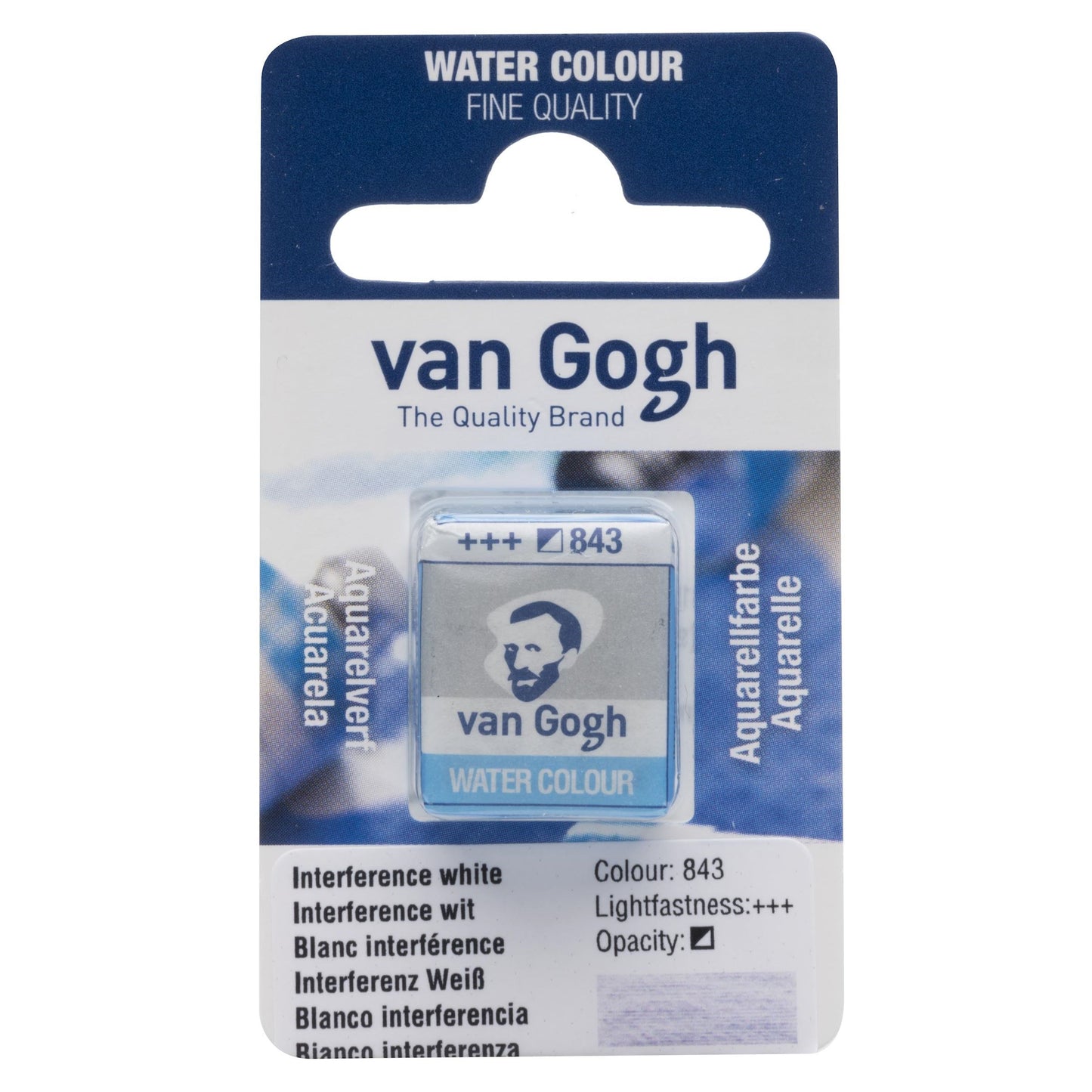 AQUARELA TALENS VAN GOGH HALF PAN 843 INTERFERENCE WHITE