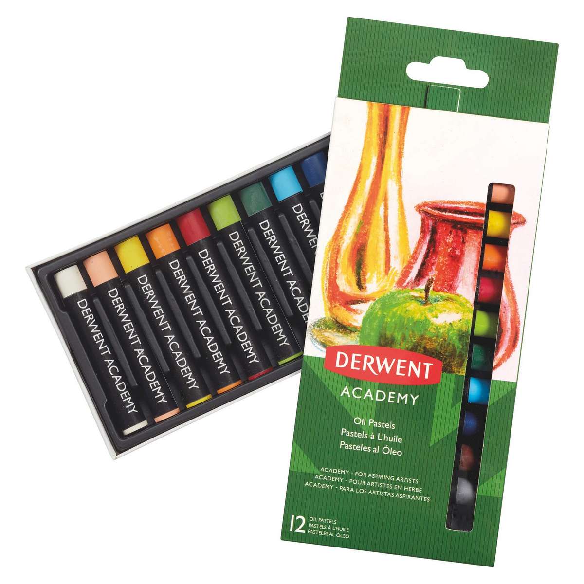 PASTEL OLEO DERWENT ACADEMY 12 CORES