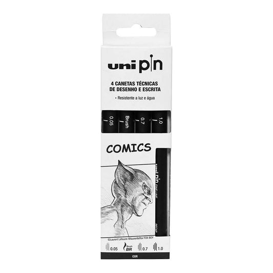 CANETA MITSUBISHI UNIPIN C/ 04 COMICS