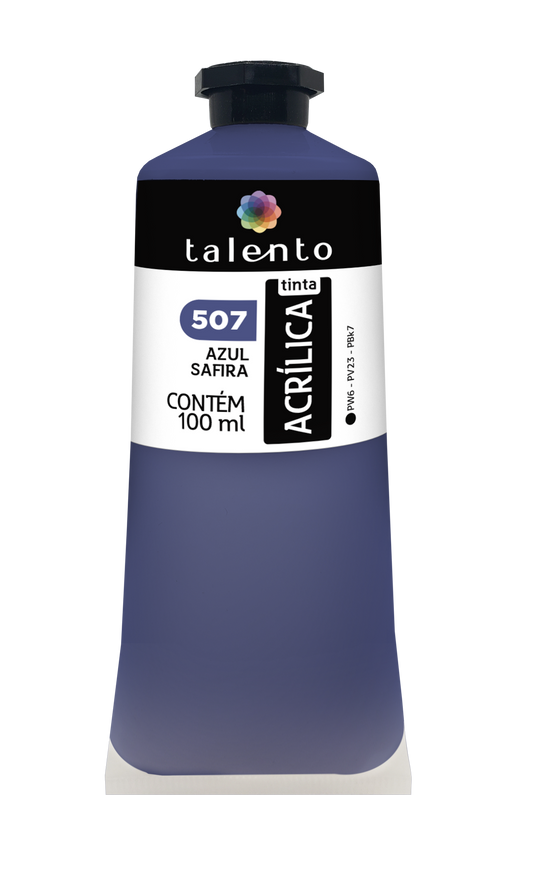 ACRILICA TALENTO 100ML 507 AZUL SAFIRA