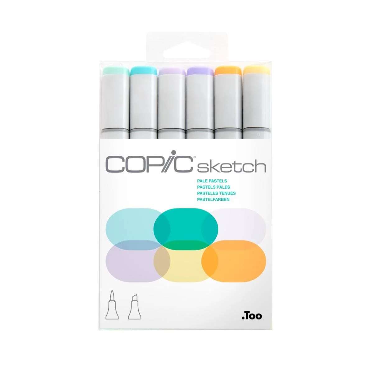 ESTOJO COPIC SKETCH C/ 06 PALE PASTELS