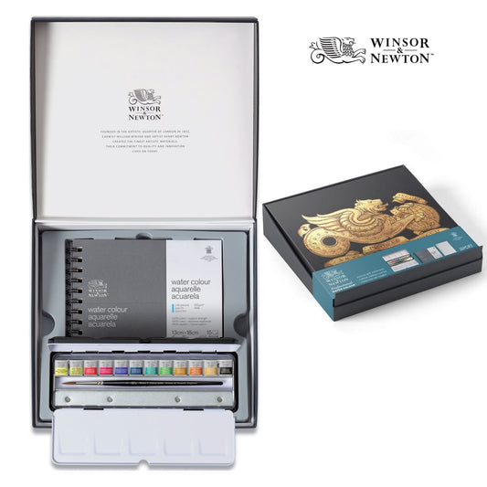 ESTOJO AQUARELA ARTISTS GIFT COLLECTION 12 HALF PAN + BLOCO