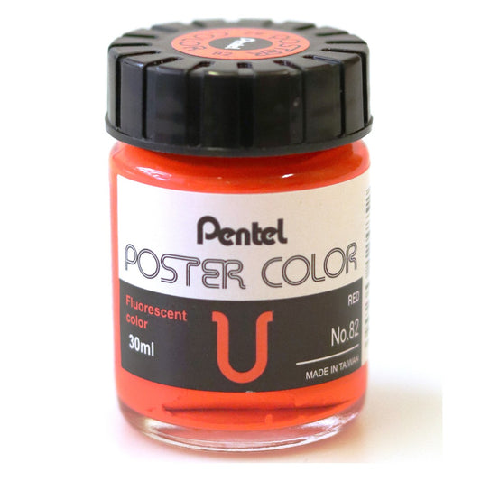 GOUACHE PENTEL POSTER COLOR 30ML 82 VERMELHO FLUORESCENTE
