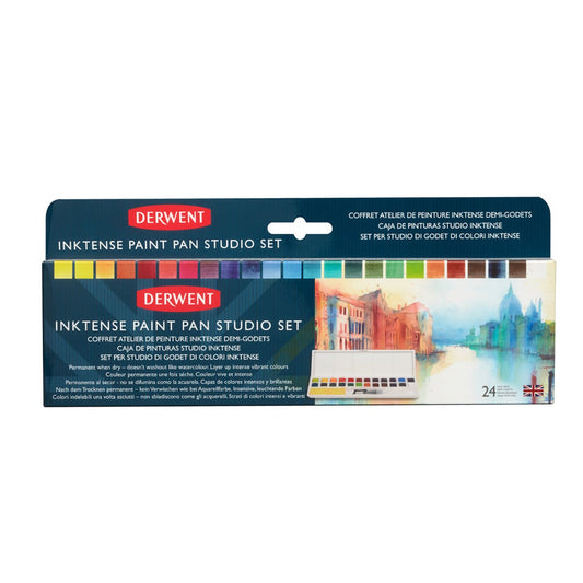 ESTOJO AQUARELA DERWENT INKTENSE 24 HALF PAN