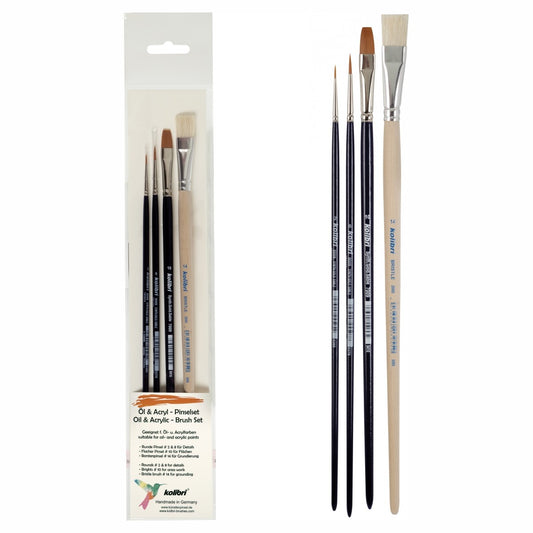 ESTOJO PINCEIS KOLIBRI OIL & ACRYLIC SET C/ 04 SPECIALTIES 6