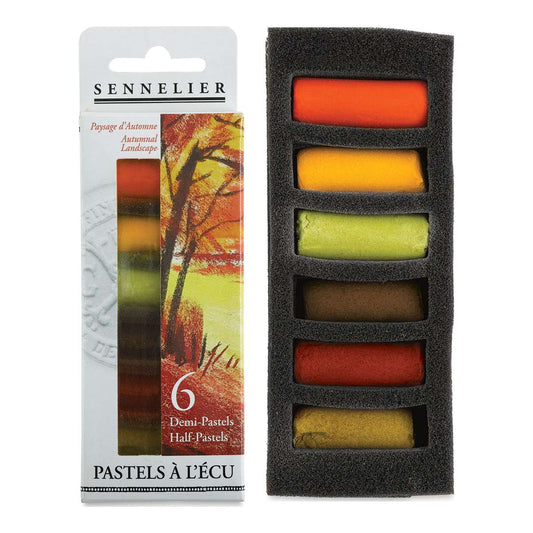 PASTEL SECO SENNELIER EXTRA SOFT 06 CORES AUTUMNAL LANDSCAPE HALF STICK