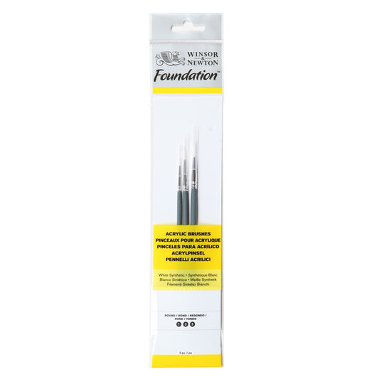 PINCEL WINSOR NEWTON C/3 5295001 CURTO SINTETICO BRANCO