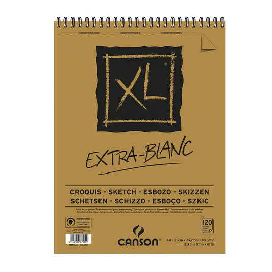BLOCO CANSON XL CROQUIS EXTRA BLANC A4 90g/m2 120 FOLHAS