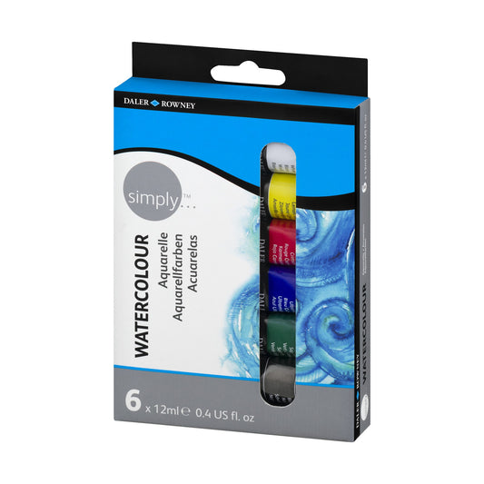 ESTOJO AQUARELA DALER ROWNEY SIMPLY 06 TUBOS 12ML