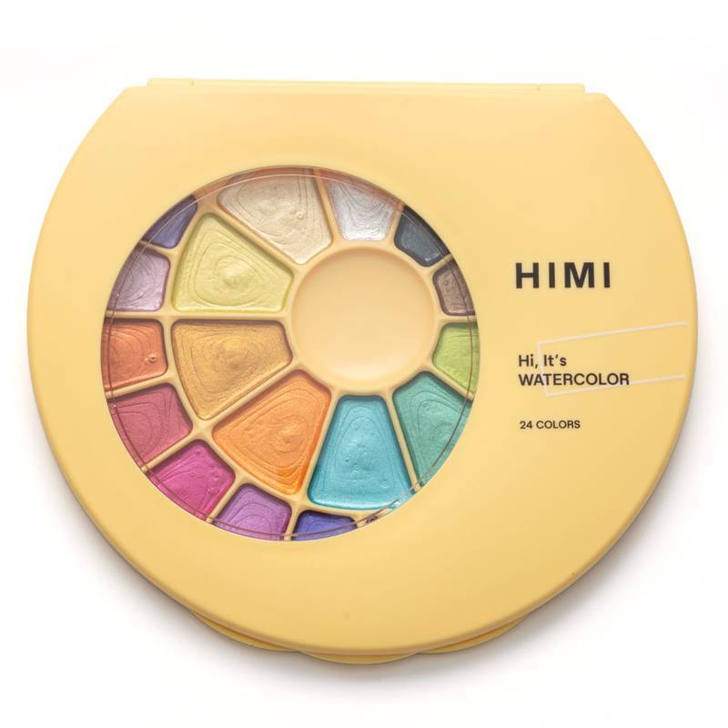 AQUARELA HIMI 24 CORES METALICAS SEMIUMIDA C/ PINCEL YSC192