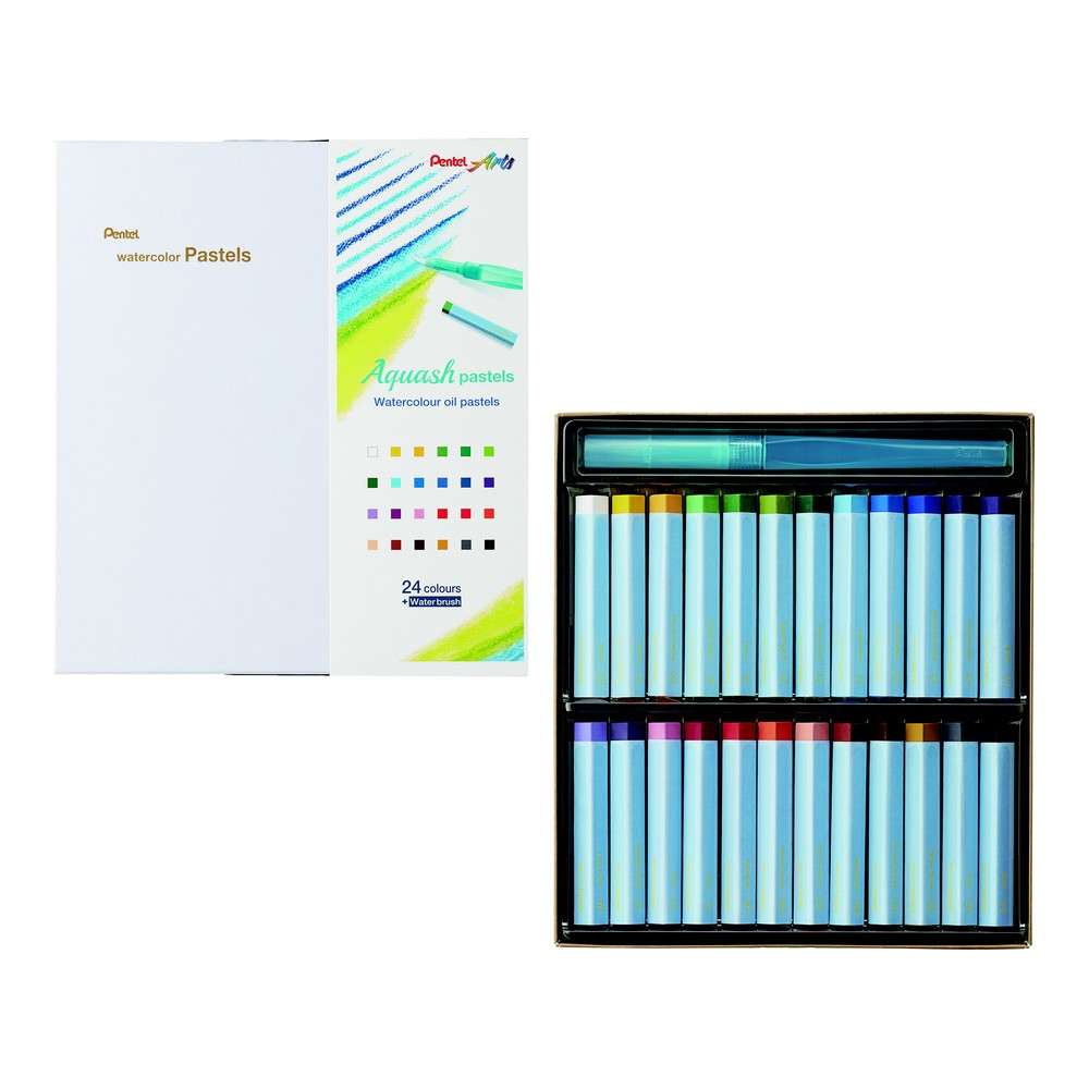 GIZ PASTEL OLEOSO AQUARELAVEL PENTEL 24 CORES