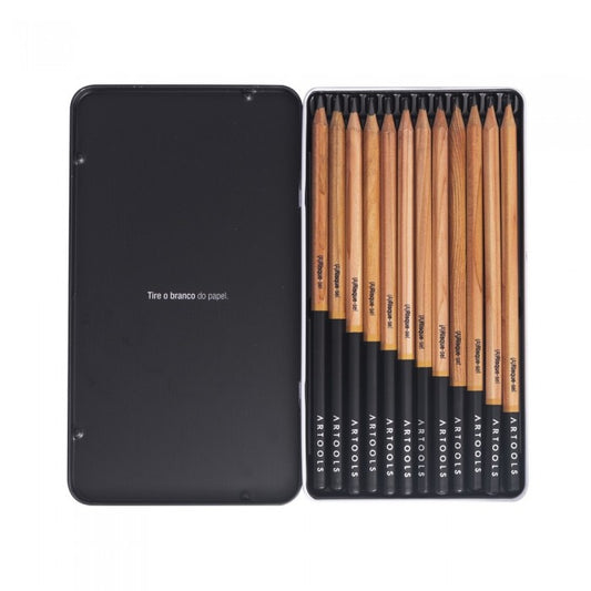 ESTOJO LAPIS GRADUADO ARTOOLS GRAPHITE C/ 12 GRADUAÇÕES