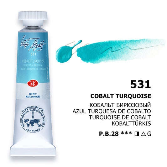 AQUARELA WHITE NIGHTS 531 COBALT TURQUOISE 10ML S2