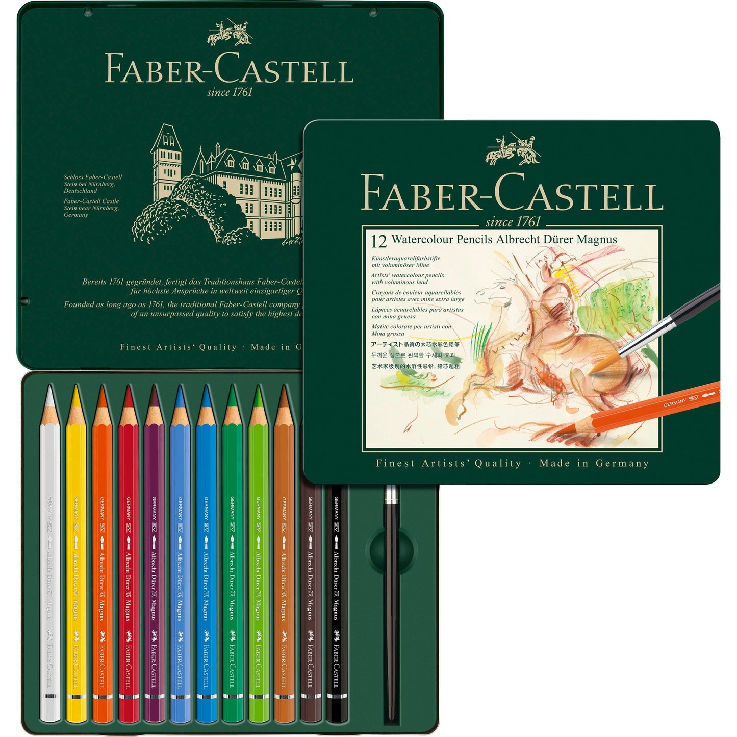 LAPIS AQUARELAVEL FABER CASTELL A. DURER MAGNUS 12 CORES