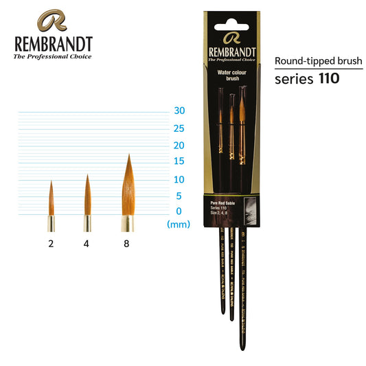ESTOJO PINCEIS TALENS REMBRANDT SERIE 110 C/ 03 (2-4-8) MART
