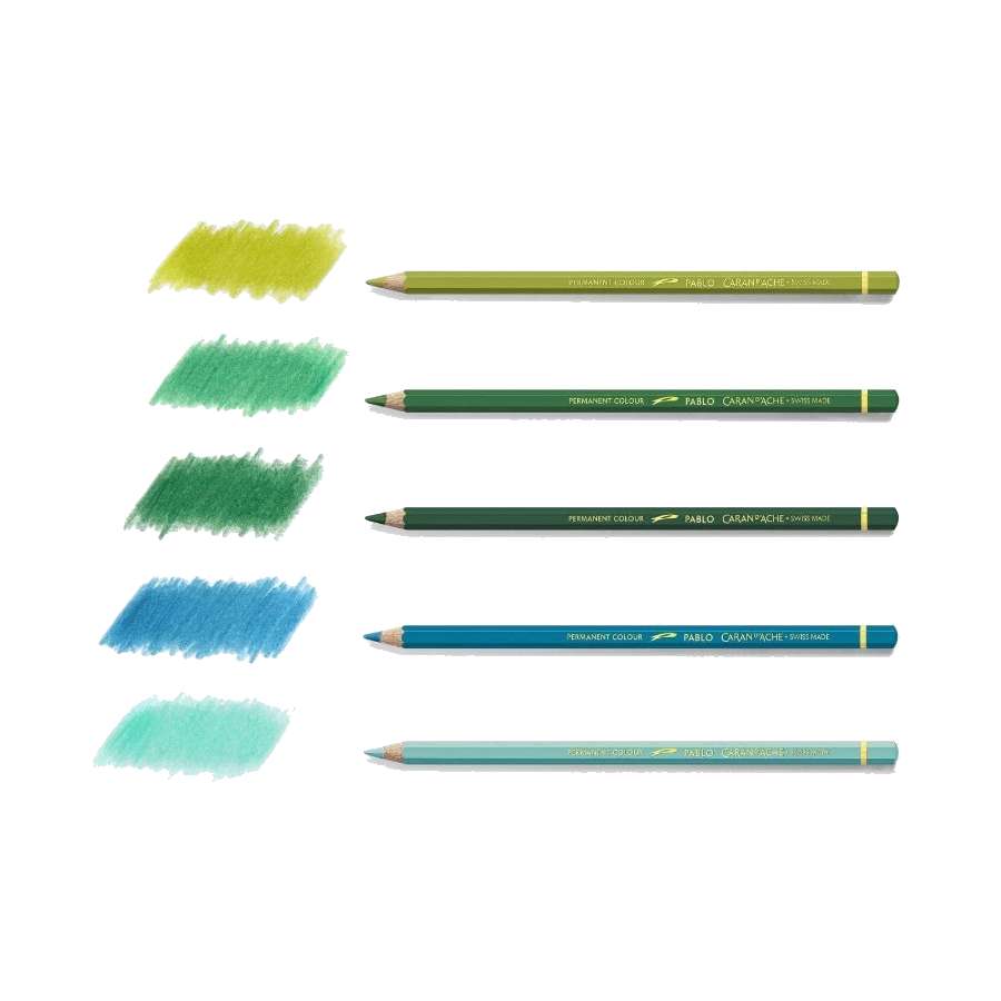 LAPIS COR CARAN D´ACHE PABLO 210 ESMERALD GREEN 666210