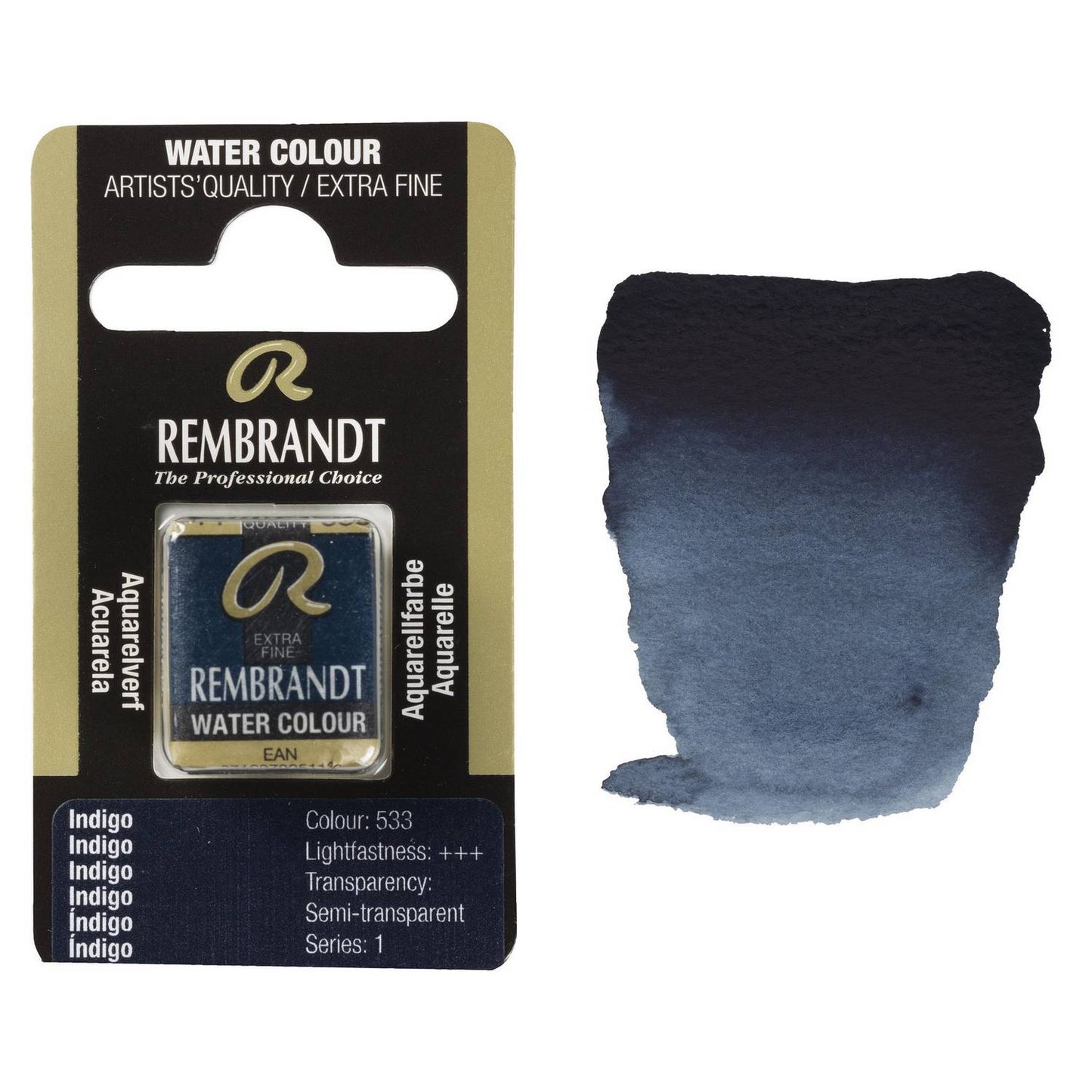 AQUARELA TALENS REMBRANDT HALF PAN 533 INDIGO S1