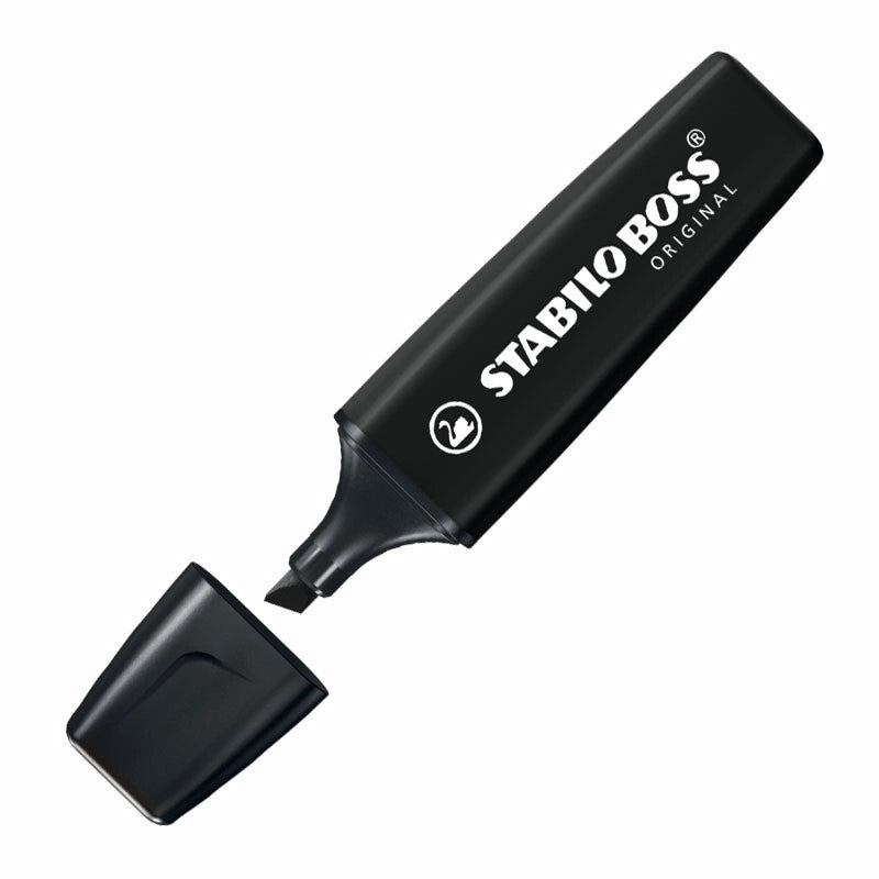 MARCADOR FLUORESCENTE STABILO BOSS PRETO (BLACK)