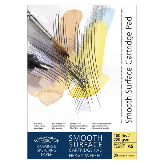 BLOCO WINSOR NEWTON SMOOTH SURFACE 220G/M2 A5 25 FLS 6689635