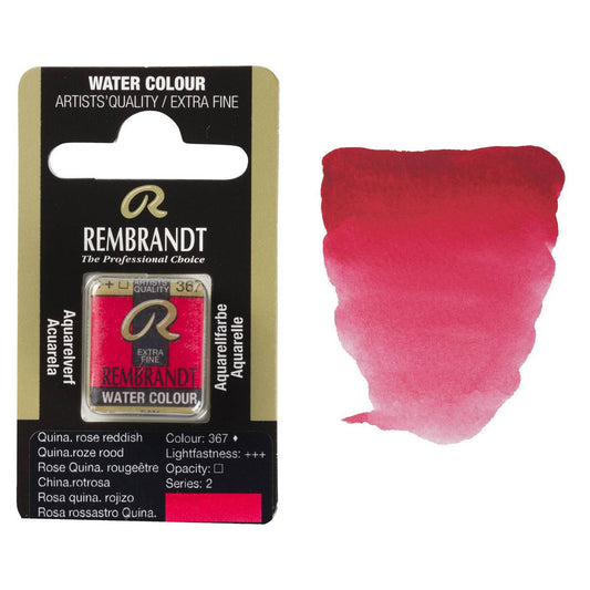 AQUARELA TALENS REMBRANDT HALF PAN 367 QUINACRIDONE ROSE REDDISH S2