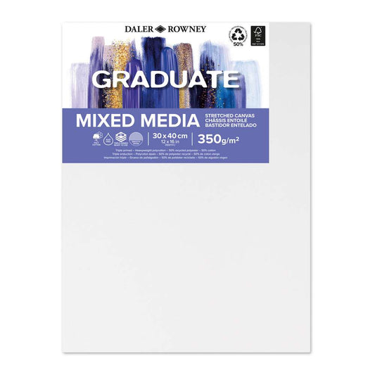 TELA DALER ROWNEY GRADUATE MIXED MEDIA CANVAS 30X40CM 350G