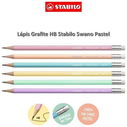LAPIS GRADUADO STABILO SWANO HB PASTEL UNI