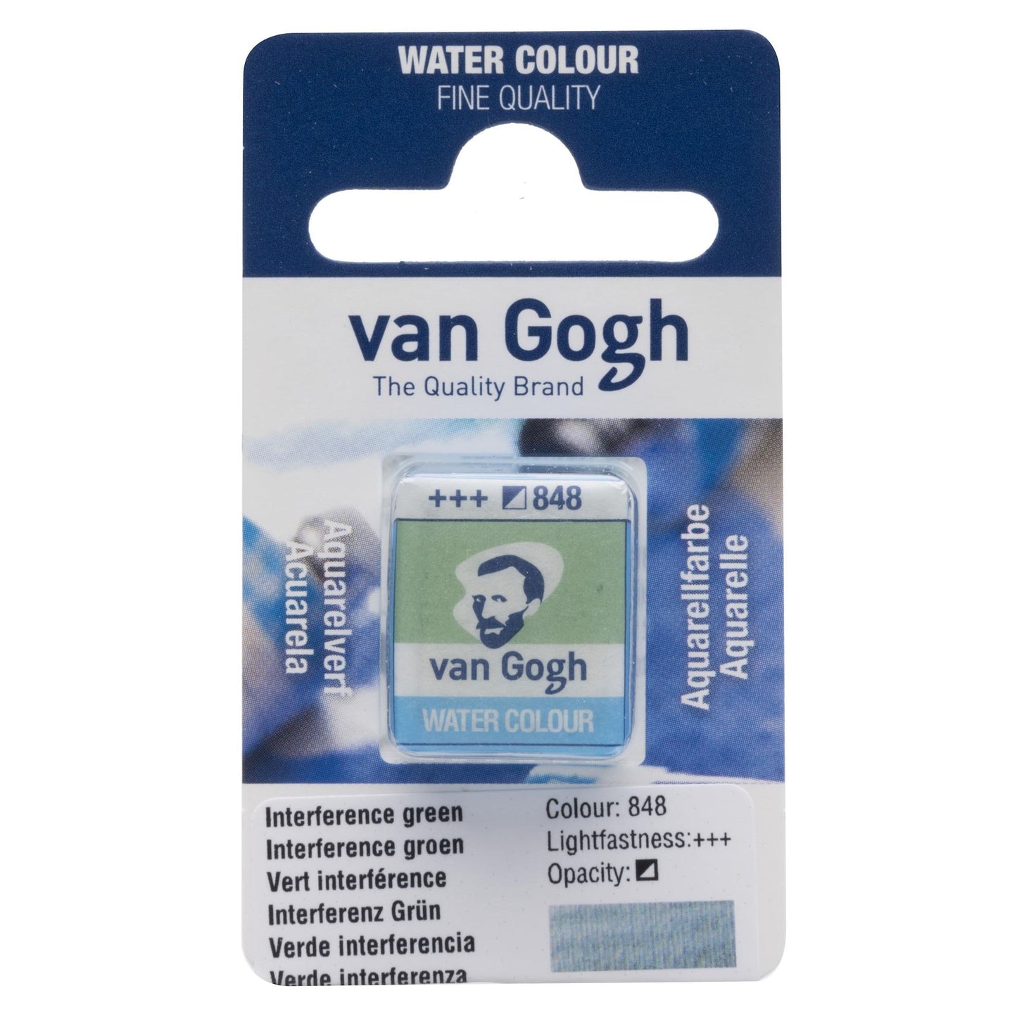AQUARELA TALENS VAN GOGH HALF PAN 848 INTERFERENCE GREEN