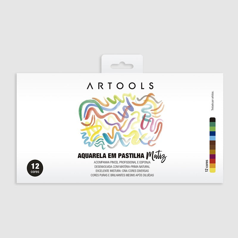 ESTOJO AQUARELA ARTOOLS MATIZ 12 CORES