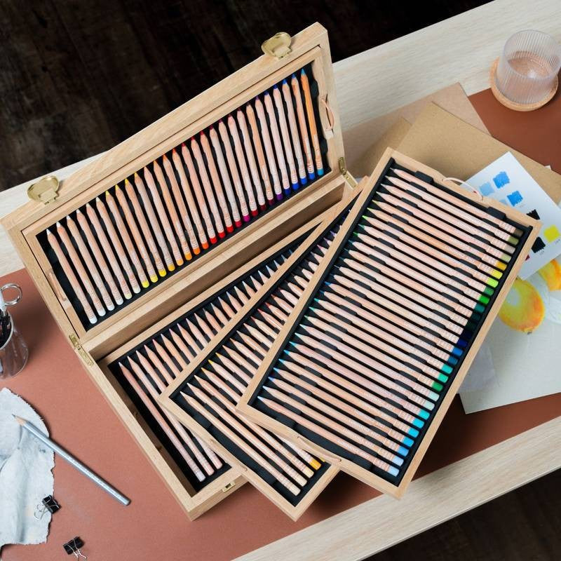 ESTOJO LAPIS COR CARAN D´ACHE LUMINANCE 100 CORES MADEIRA