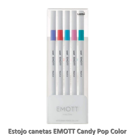 CANETA UNI-BALL EMOTT FINE 0,4MM 05 CANDY POP COLOR Nº 05