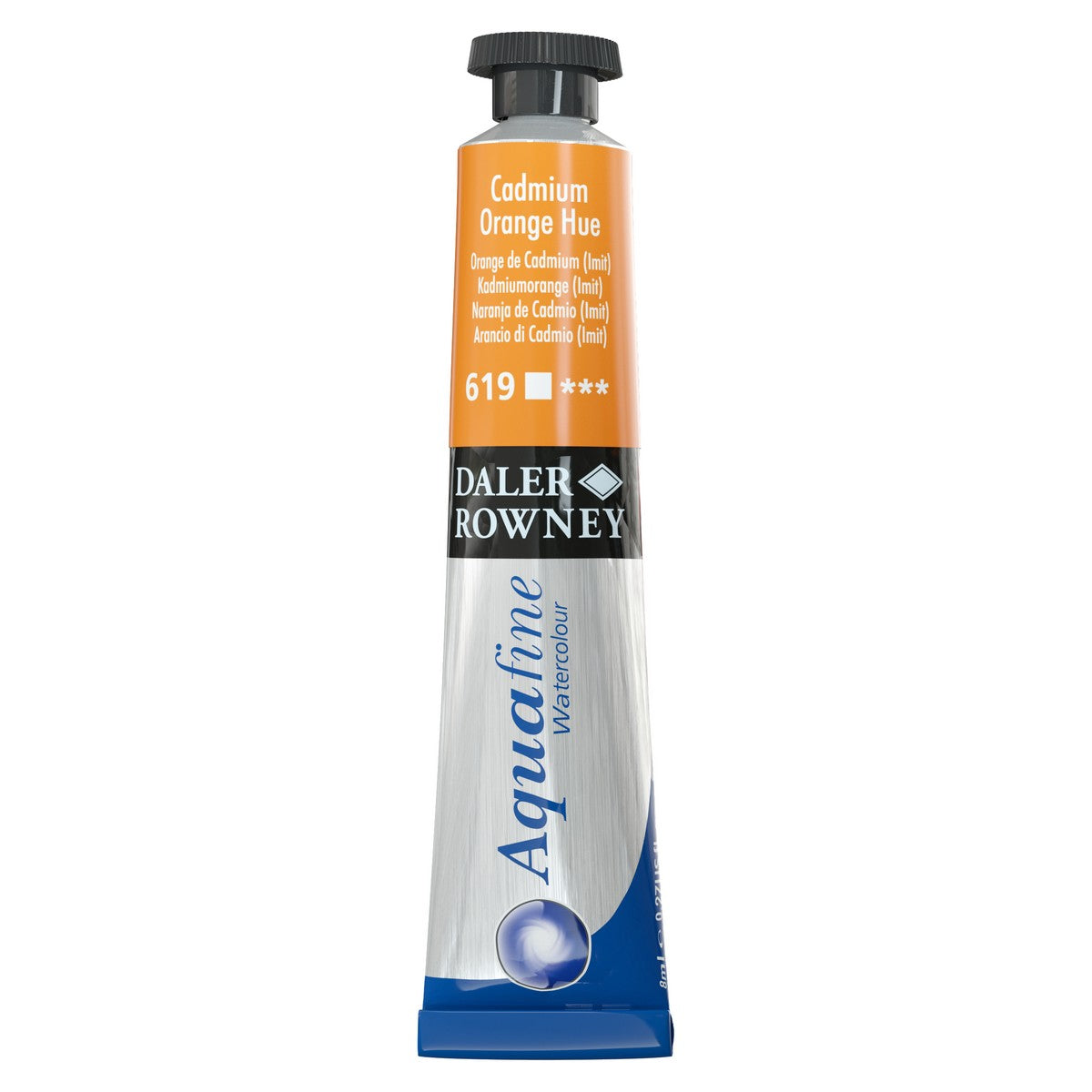 AQUARELA DALER ROWNEY AQUAFINE 8ML 619 LARANJA CADMIO