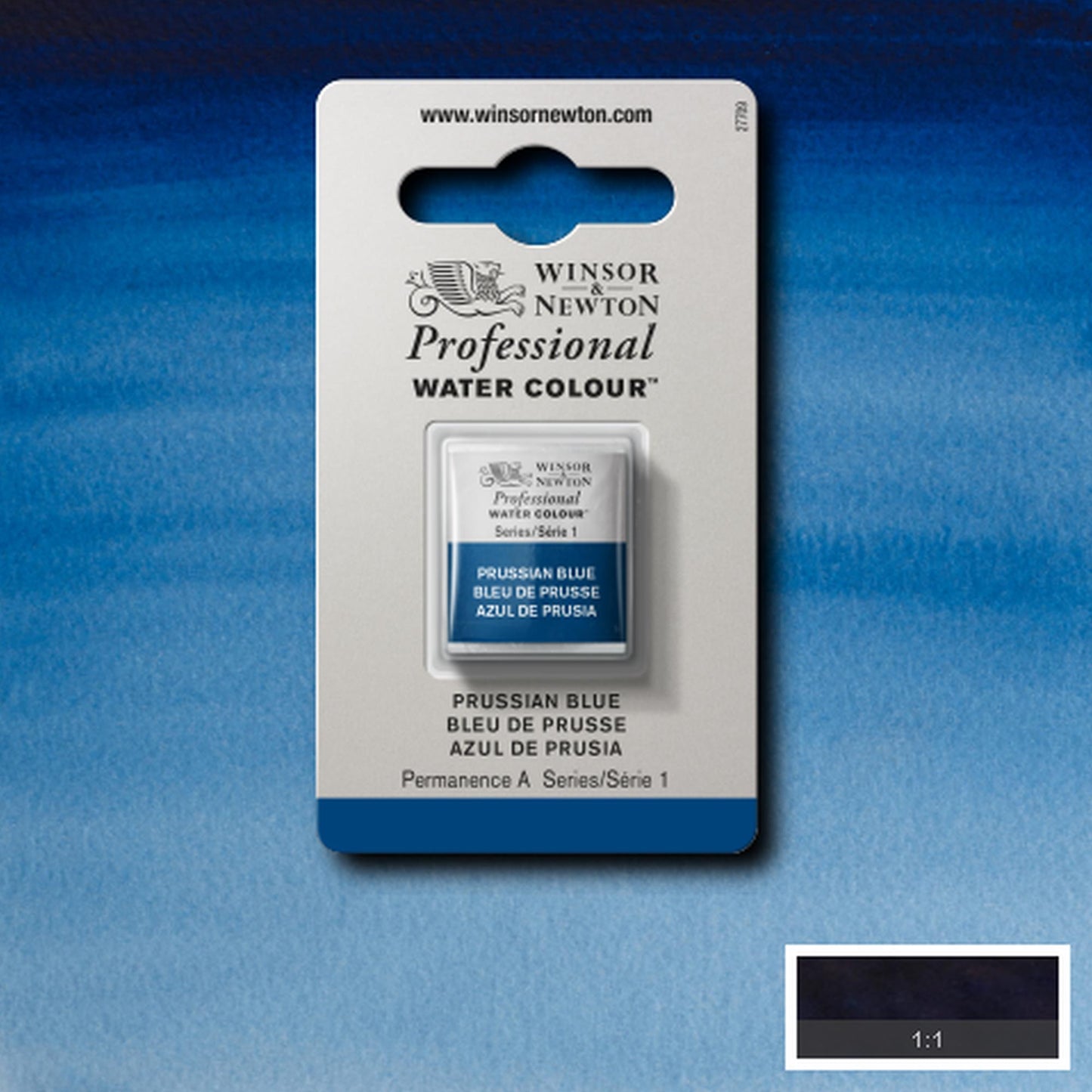 AQUARELA WINSOR NEWTON ARTISTS H PAN 538 PRUSSIAN BLUE S1