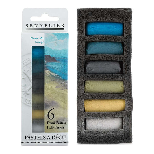 PASTEL SECO SENNELIER EXTRA SOFT 06 CORES SEASCAPE HALF STICK