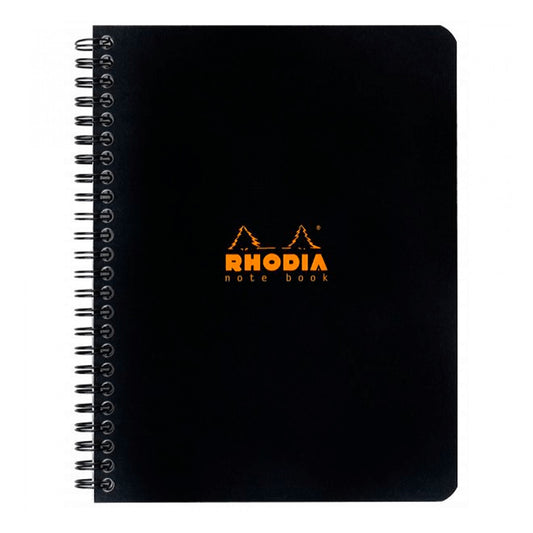 NOTE BOOK RHODIA A5 80G C/80 BLACK ESPIRAL QUADRICULADO 193429C