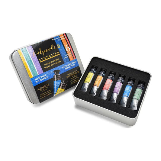 ESTOJO AQUARELA SENNELIER L'AQUARELLE 06 CORES IRIDESCENTES 10ML