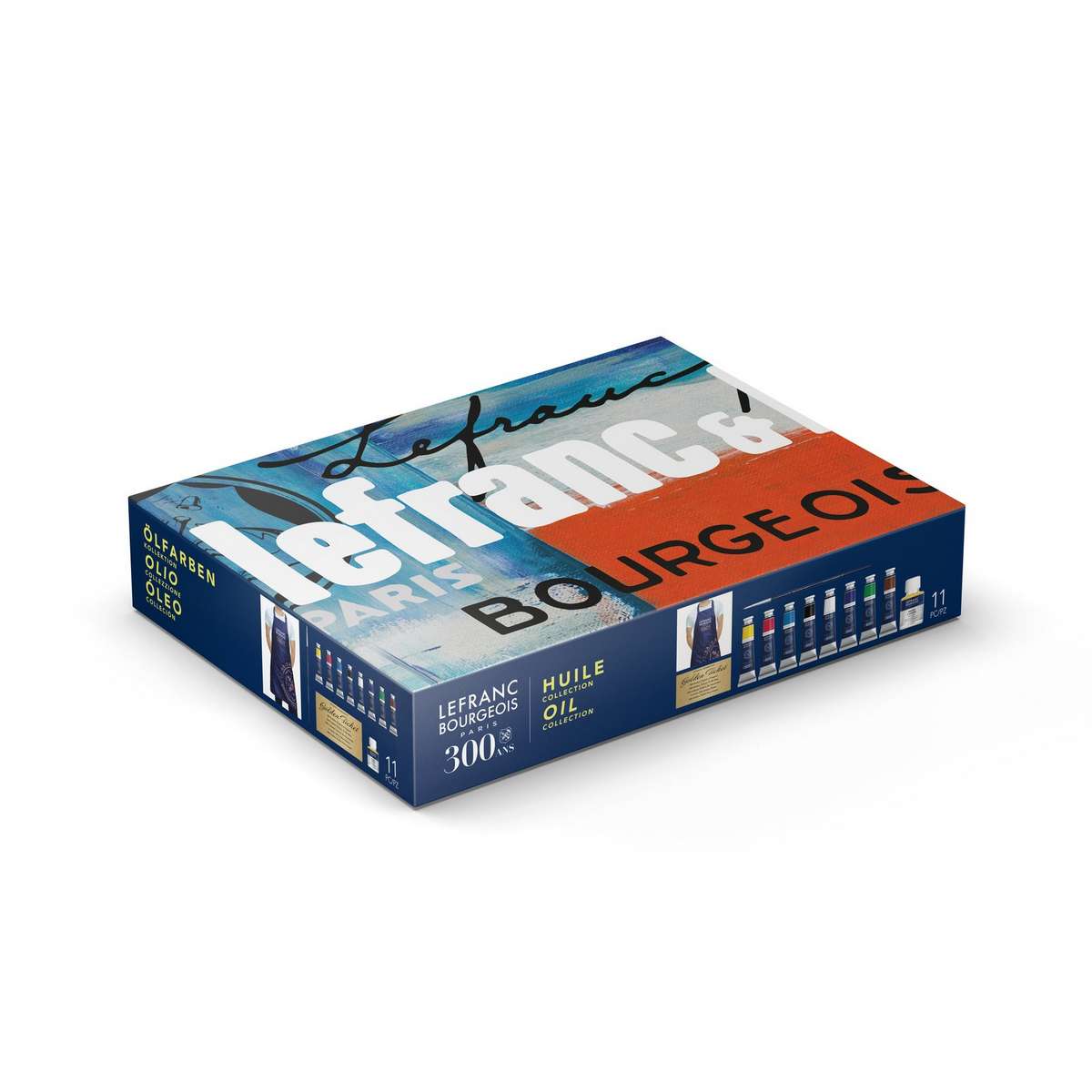 ESTOJO OLEO LEFRANC BOURGEOIS GIFT 300 ANS 08 TUBOS + ACESS