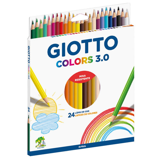 LAPIS COR FILA GIOTTO 3.0 ESTOJO 24 CORES