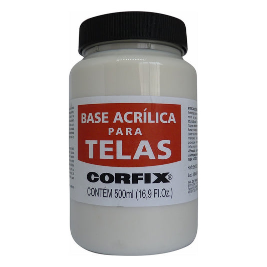 GESSO ACRILICO (BASE P/ TELAS) CORFIX BRANCO P/ TELAS 0500ML